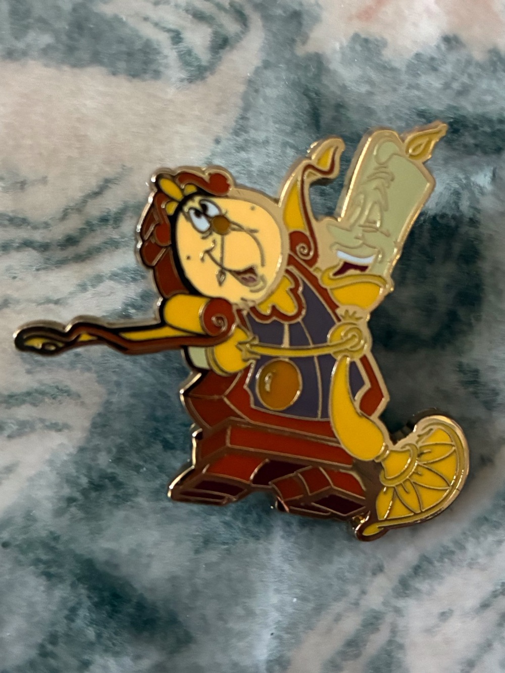 Disney Beauty & the Beast Cogsworth & Lumiere Enamel Pin